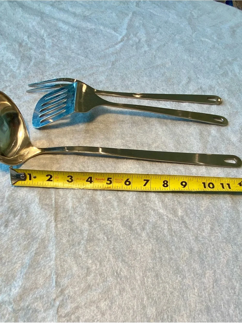 Wolfgang Puck Bistro Stainless Steel 3-pcSilver Ladle, Slotted Turner & Fork
